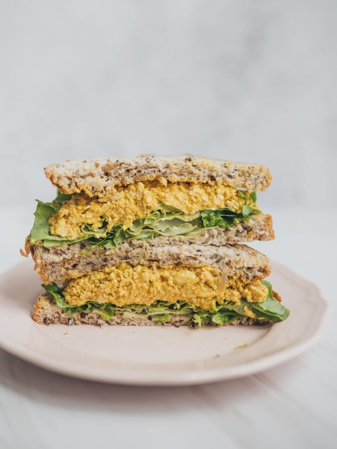 Vegan Curried Egg Sandwich